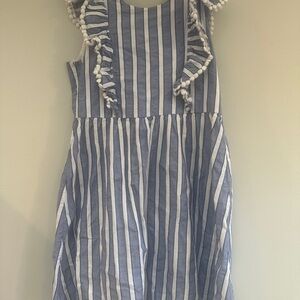 Bonnie Jean Blue and White Striped Dress